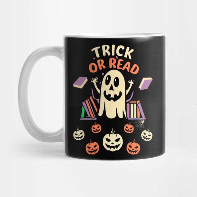 Halloween Trick or Read Librarian Teacher Book Lover Cute by AimArtStudio